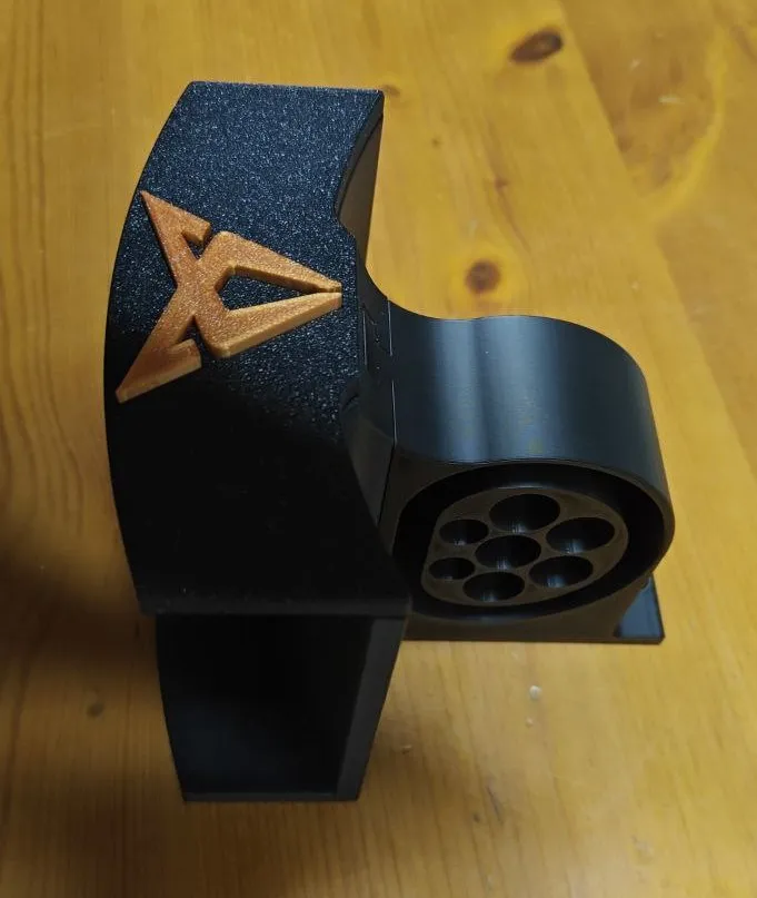 Cupra Mennekes Type 2 connector and cable holder - Free 3D Print Model ...