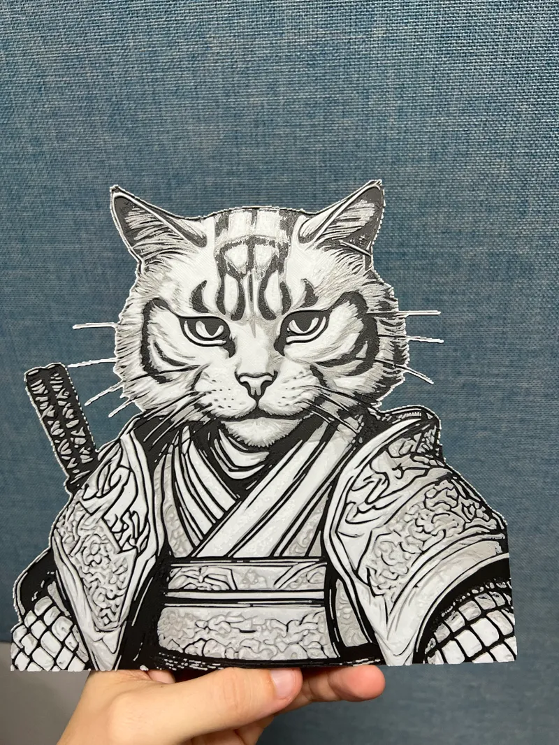 Cat Samurai (Hueforge)