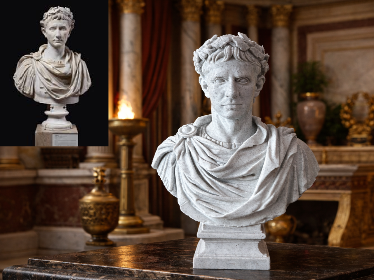 Auguste (Octave) Caius Octavius - Bust