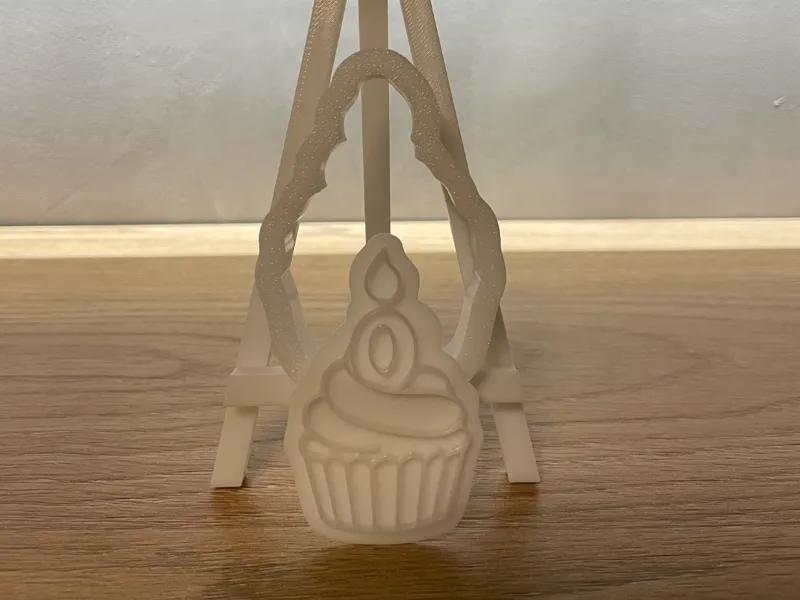 Birthday cupcake- number 0 - cookie cutter+stamp