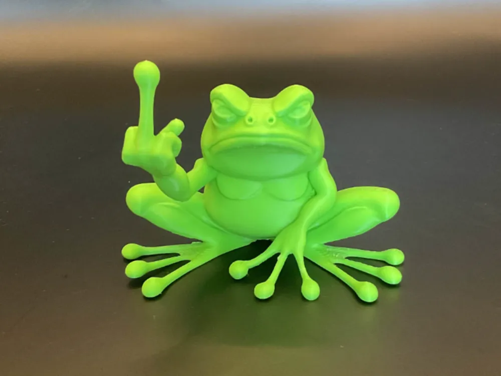 Frog Flipping Off - Free 3D Print Model - MakerWorld