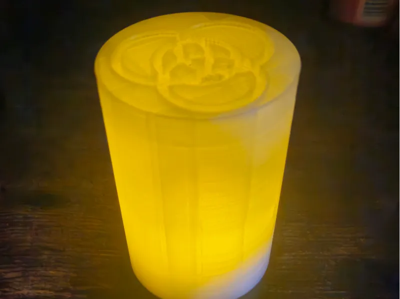 Teelicht Lampe mit Kreisen