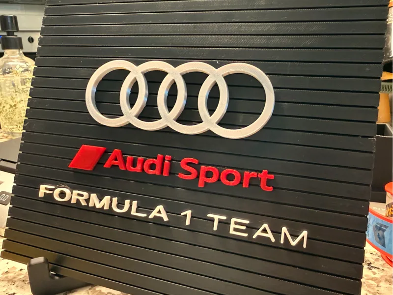F1 Audi Art Plaque Sign Decor 