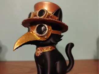 Steam punk plague doctor cat 