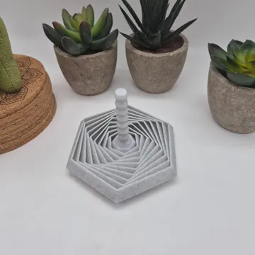 Objeto manipulable: Fractal Hexagon Fidget Toy with Handle - 4 Sizes — vista de referencia 5