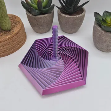 Objeto manipulable: Fractal Hexagon Fidget Toy with Handle - 4 Sizes — vista de referencia 4