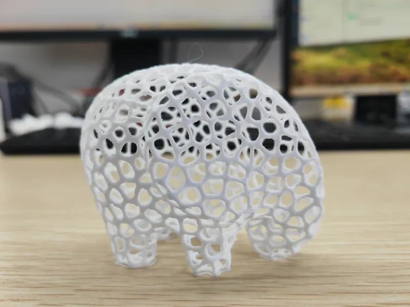 镂空大象拉丝测试 Print Test Hollow Elephant Stringing Test