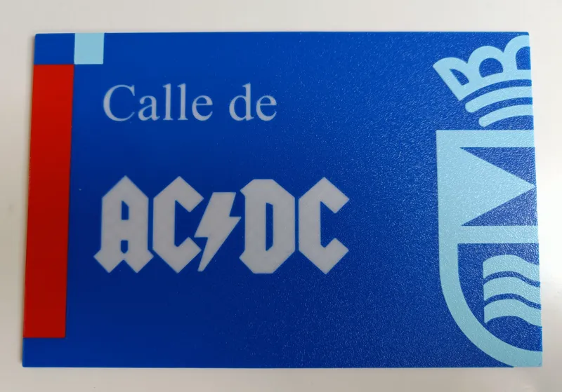 AC/DC Street sign - Calle ACDC (Leganes)