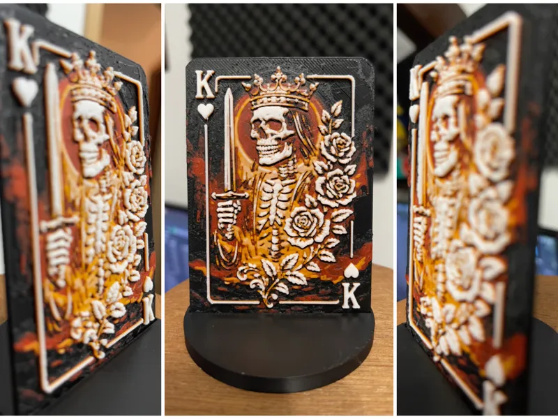 Halloween Hueforge King of Hearts Card