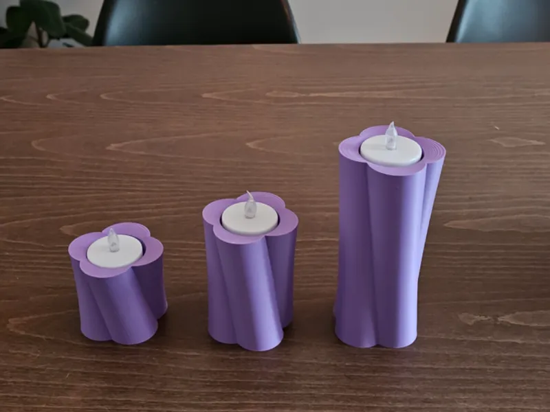 Flower tea light set