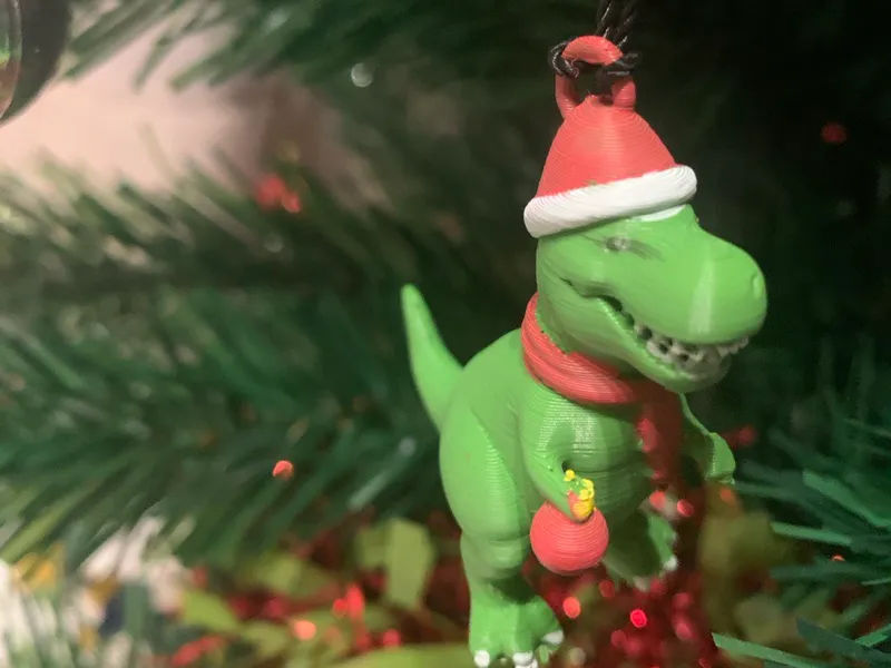 T-Rex Navideño para arbol