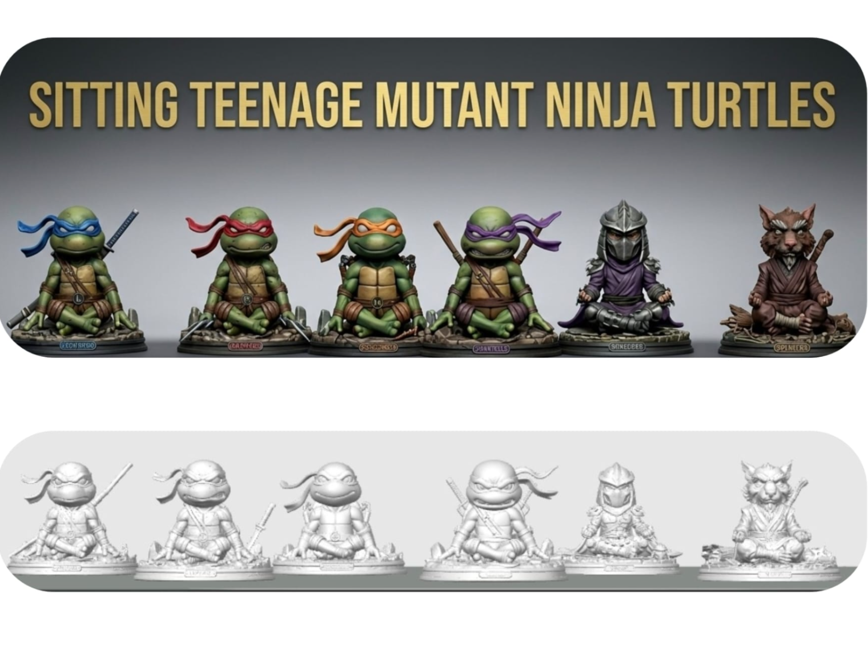 SENTADITOS TORTUGAS NINJA