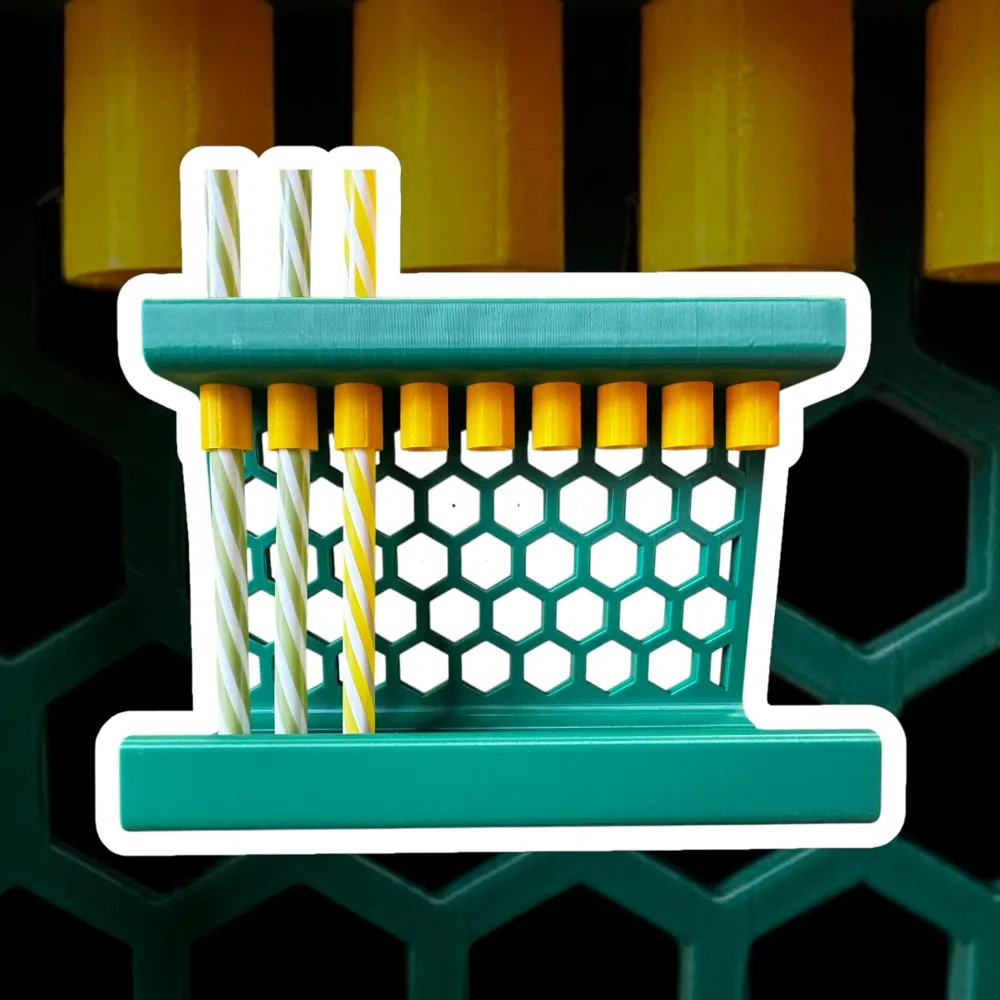 Drinking Straw Drying Rack Version 2 - Free 3D Print Model - MakerWorld