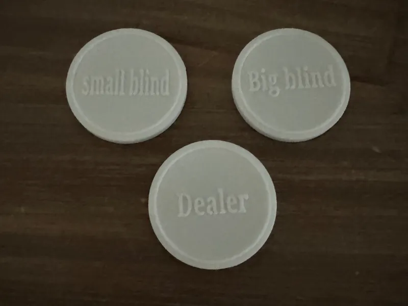 Big and small blind+dealer about 25 min on a P1S.