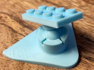 brick (legos) stand with hole for wallmounting