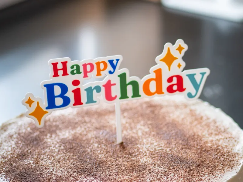 Colorful Happy Birthday Cake Topper
