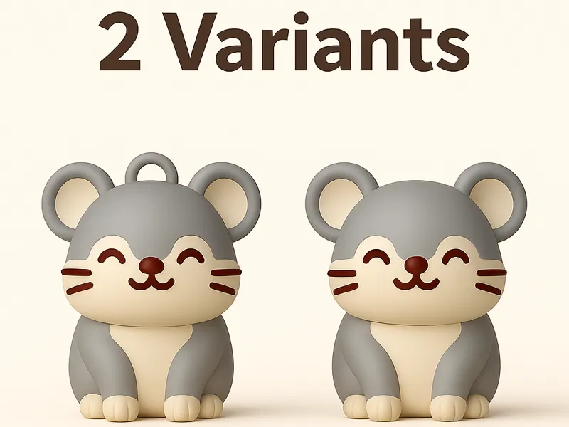 Kawaii Mouse Keychain (2 Variants)