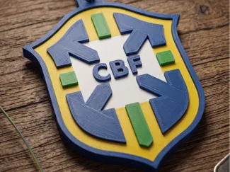 Brazil Team Crest Keychain (CBF Edition) World Cup