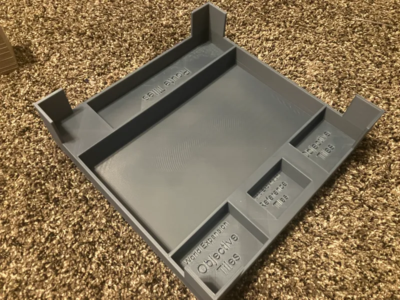 Railroad Tiles Board Game Organizer