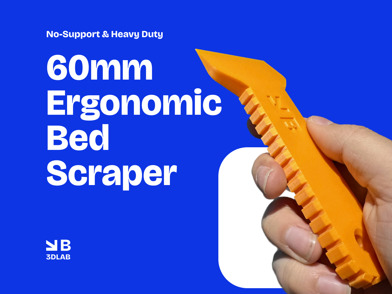 60mm Ergonomic Bed Scraper - Fluted Series