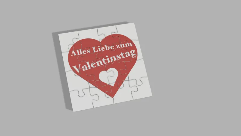 Puzzle "Alles Liebe zum Valentinstag"