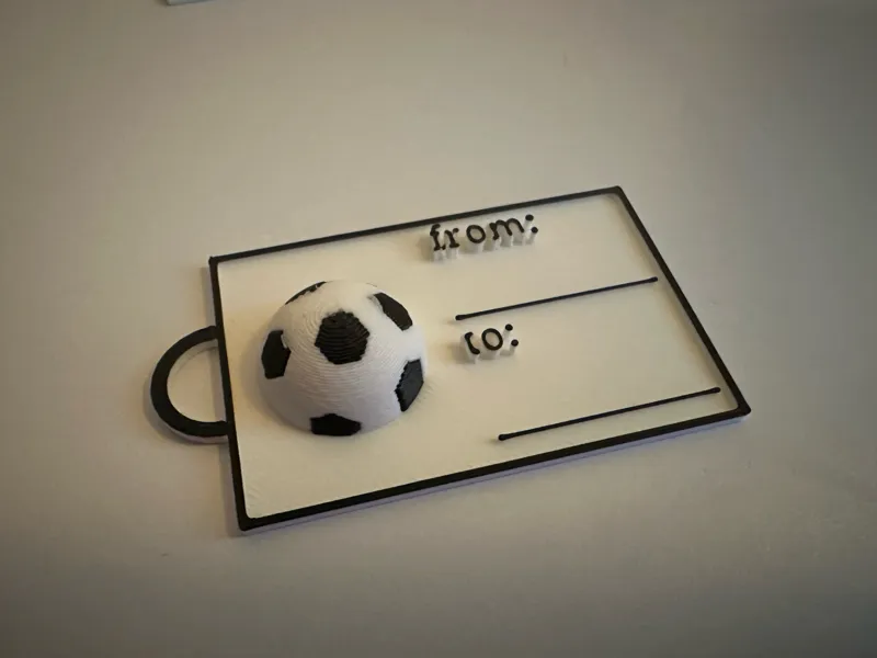 Gift Tag Soccer Fußball