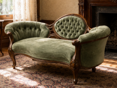 Miniature Antique Curved Couch