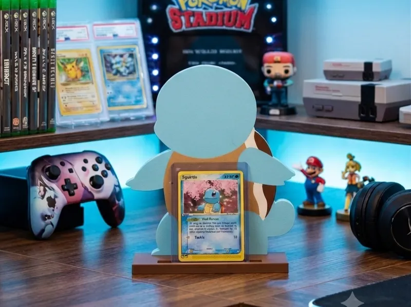 Squirtle Pokemon card display stand