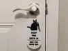 Door Hanger and Rectangular Sign