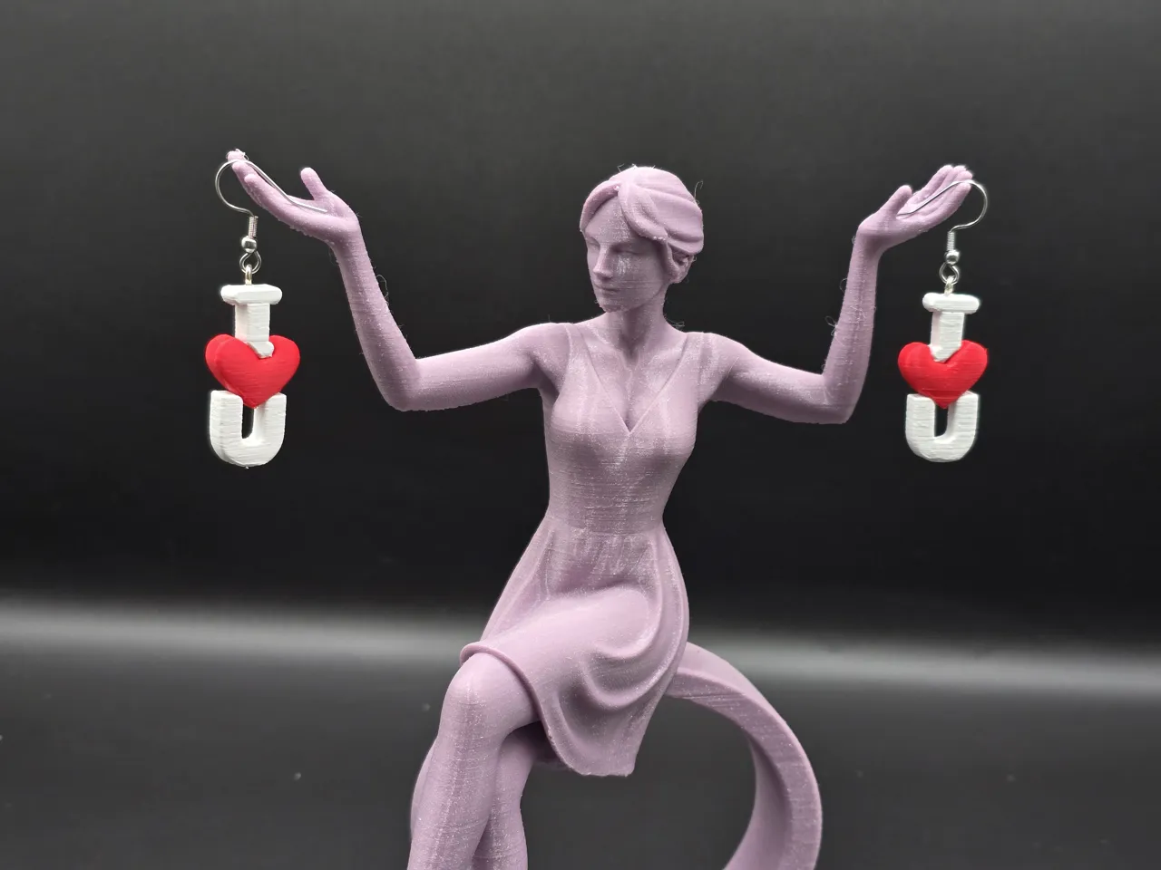 I LOVE U – Valentine Earrings view 2