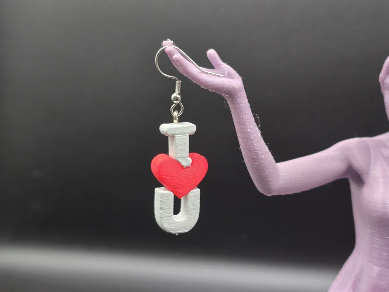 I LOVE U – Valentine Earrings view 3