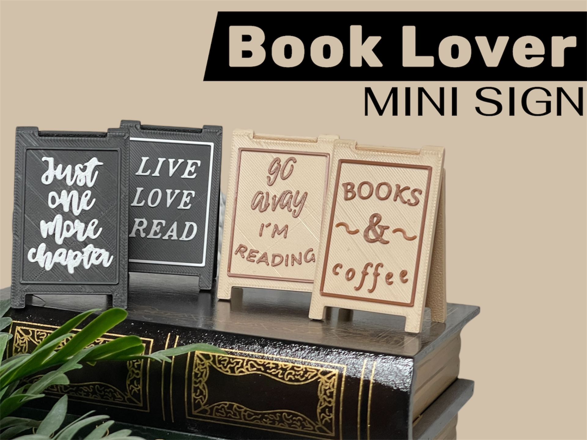 Mini Schilder für Bücher Liebhaber