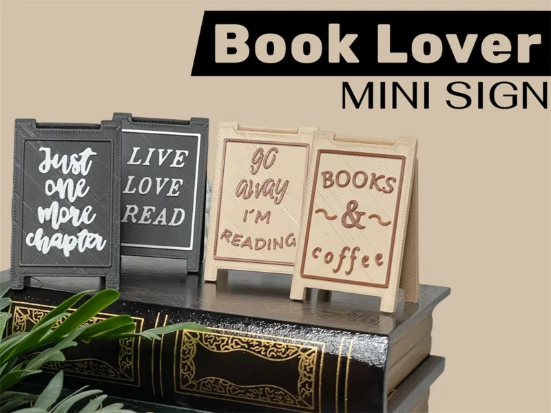 Mini Schilder für Bücher Liebhaber