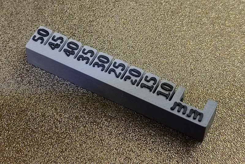 PTFE cutting guide, 10-50mm in 5mm steps