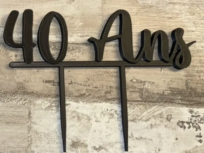 Cake topper 40ans