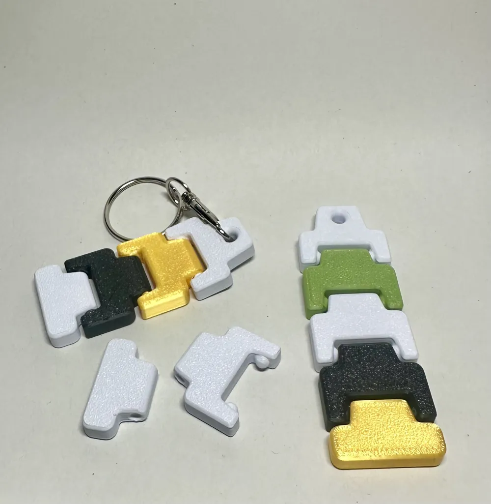 Modular Keychain Simple Modular Customizable Keychain - Free 3D Print Model - MakerWorld