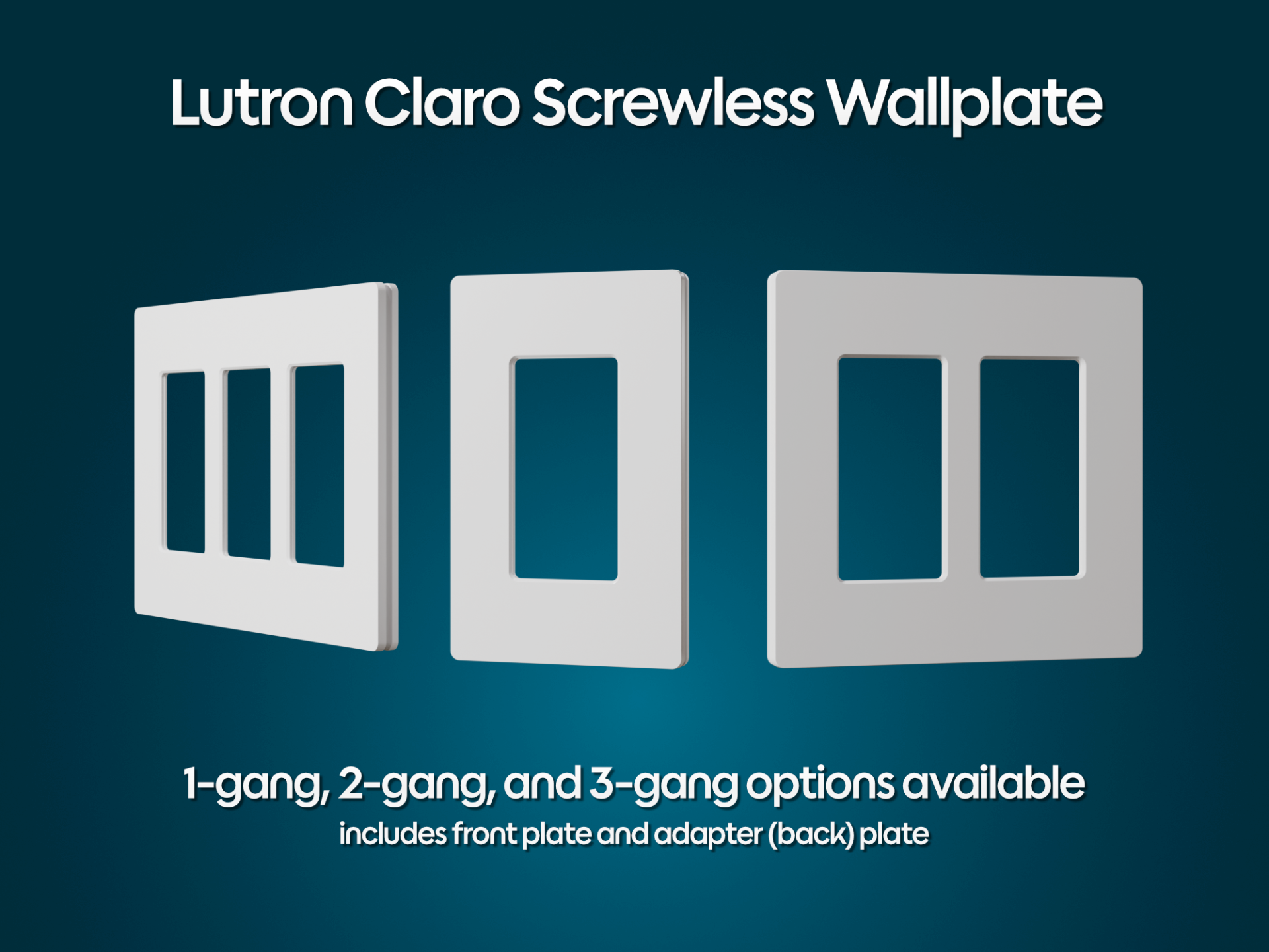 Lutron Claro Screwless Wallplate 1G/2G/3G