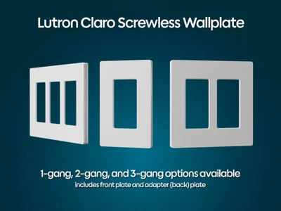 Lutron Claro Screwless Wallplate 1G/2G/3G