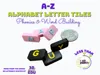 Capitals A-Z 0.2mm layer, 2 walls, 15% infill