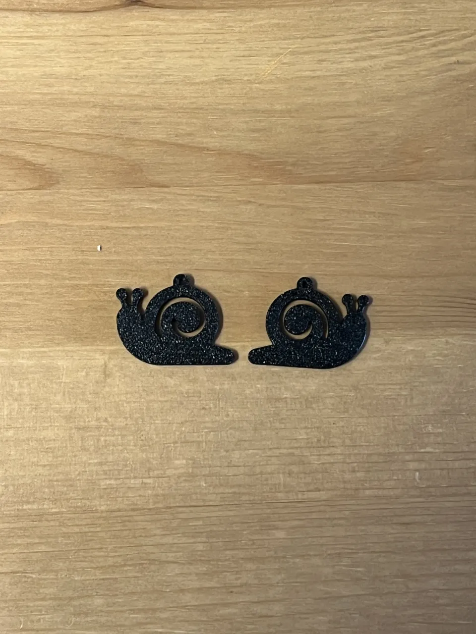 snail earrings view 2