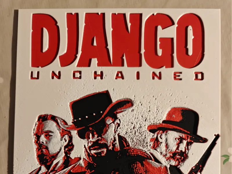 Django Unchained Movie Poster (Hueforge)