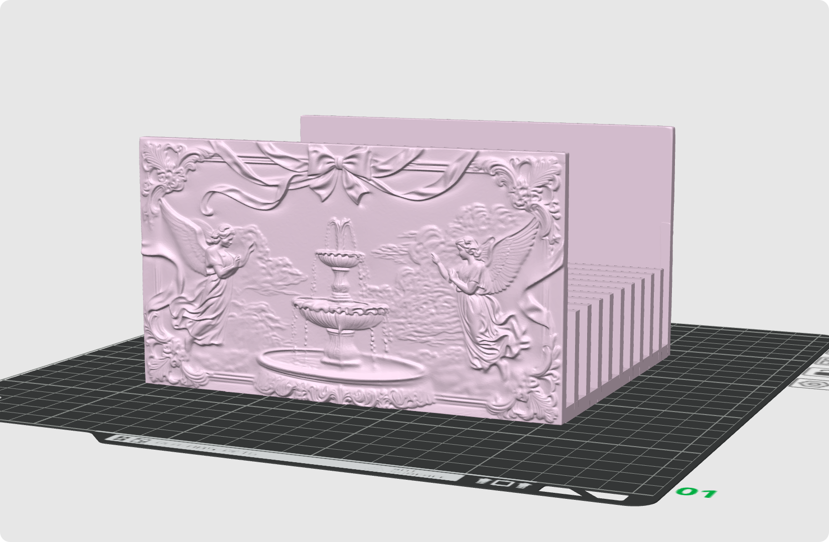 Miniatura 7 do modelo 3D 浮雕拼豆板收纳架
