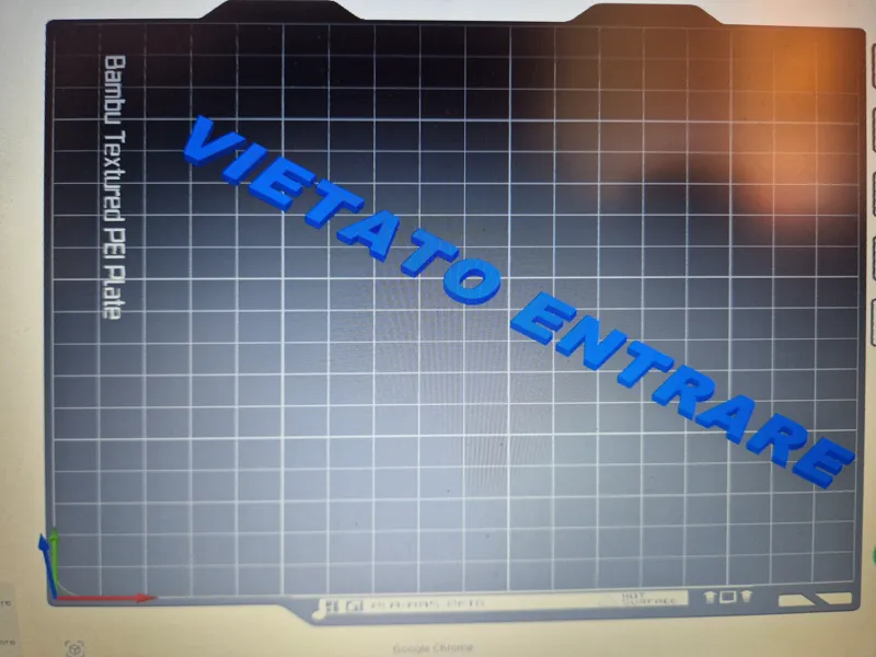 testo vietato entrare