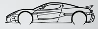Silhouette murale Rimac Nevera — photo 1