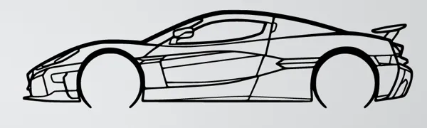 Silhouette murale Rimac Nevera