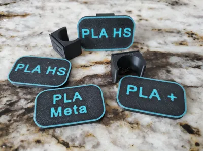 All Filament Type Labels - Text Label
