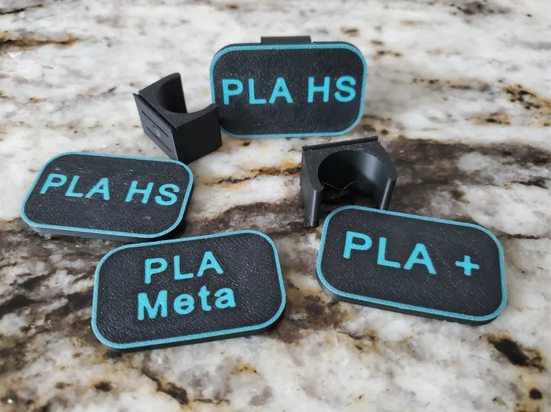 All Filament Type Labels - Text Label