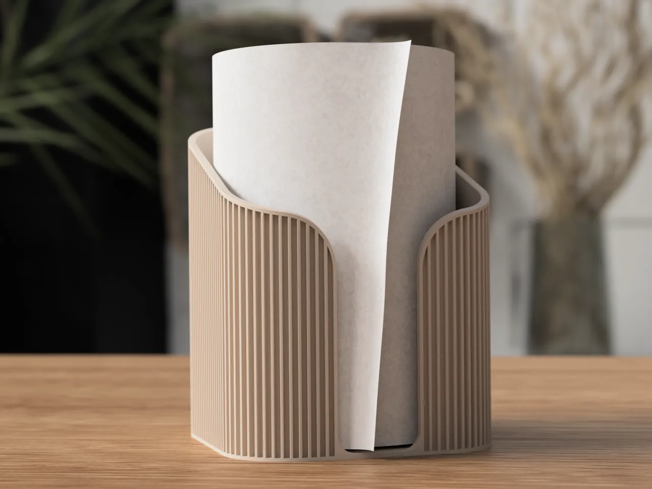 Paper Towel Holder / Stand Japandi view 3