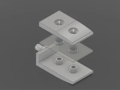 Support/Shower Glass Door Hinge
