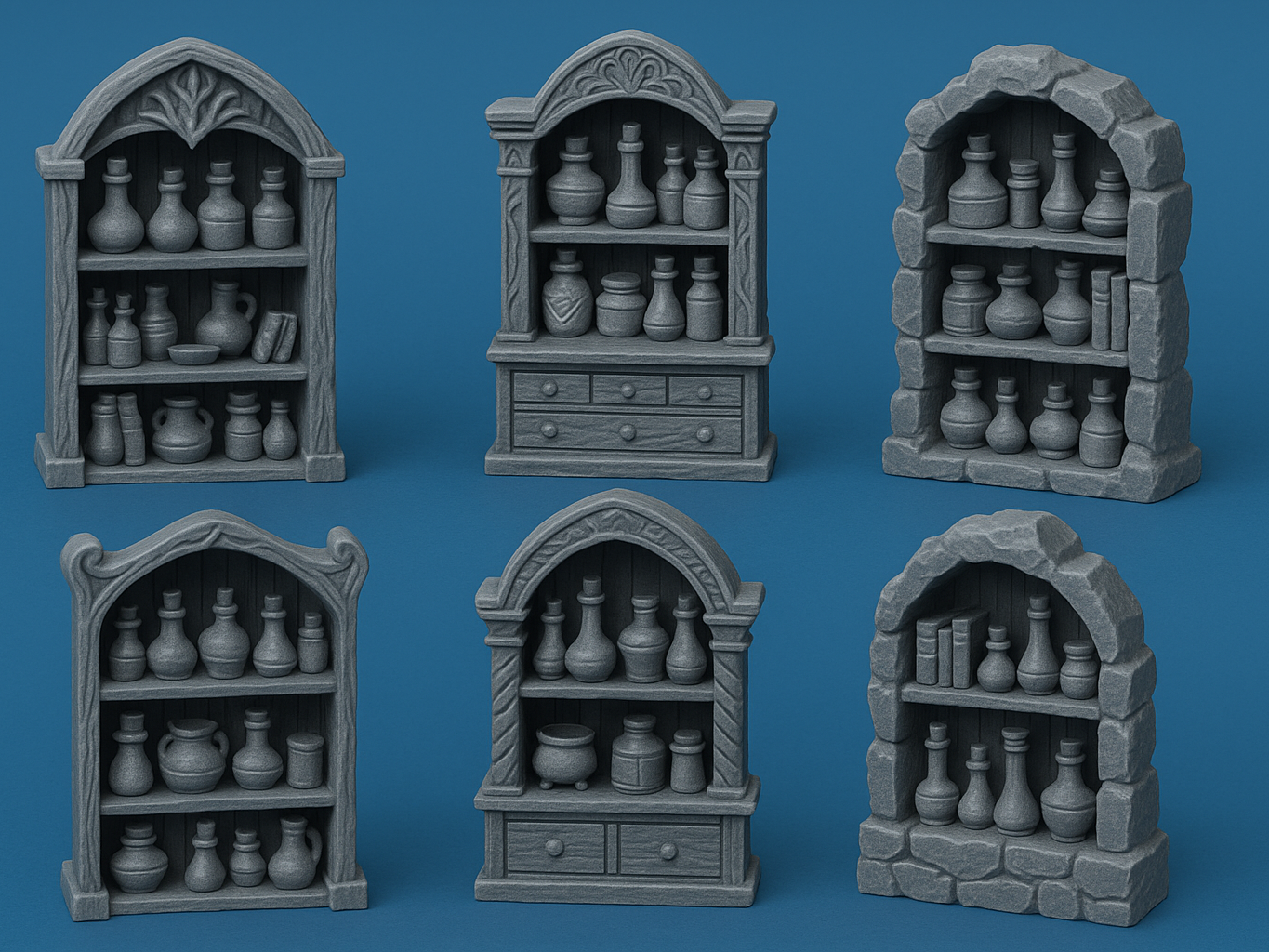 Potion Shelf Set for Tavern & Alchemy